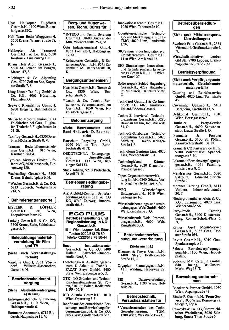 Dienstleistungs- und Behörden-Compass 1995/96 - Page 804