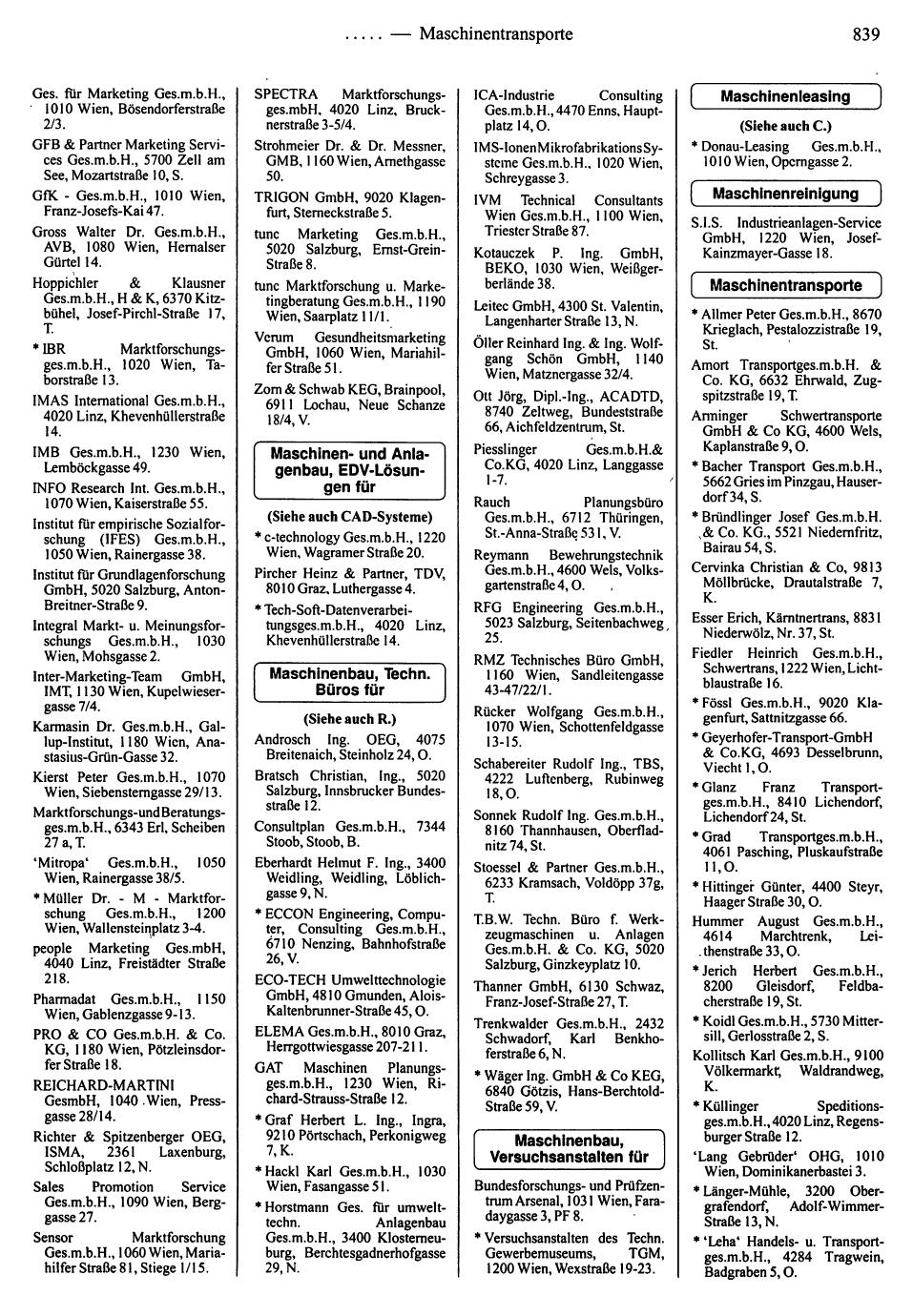 Dienstleistungs- und Behörden-Compass 1995/96 - Page 841