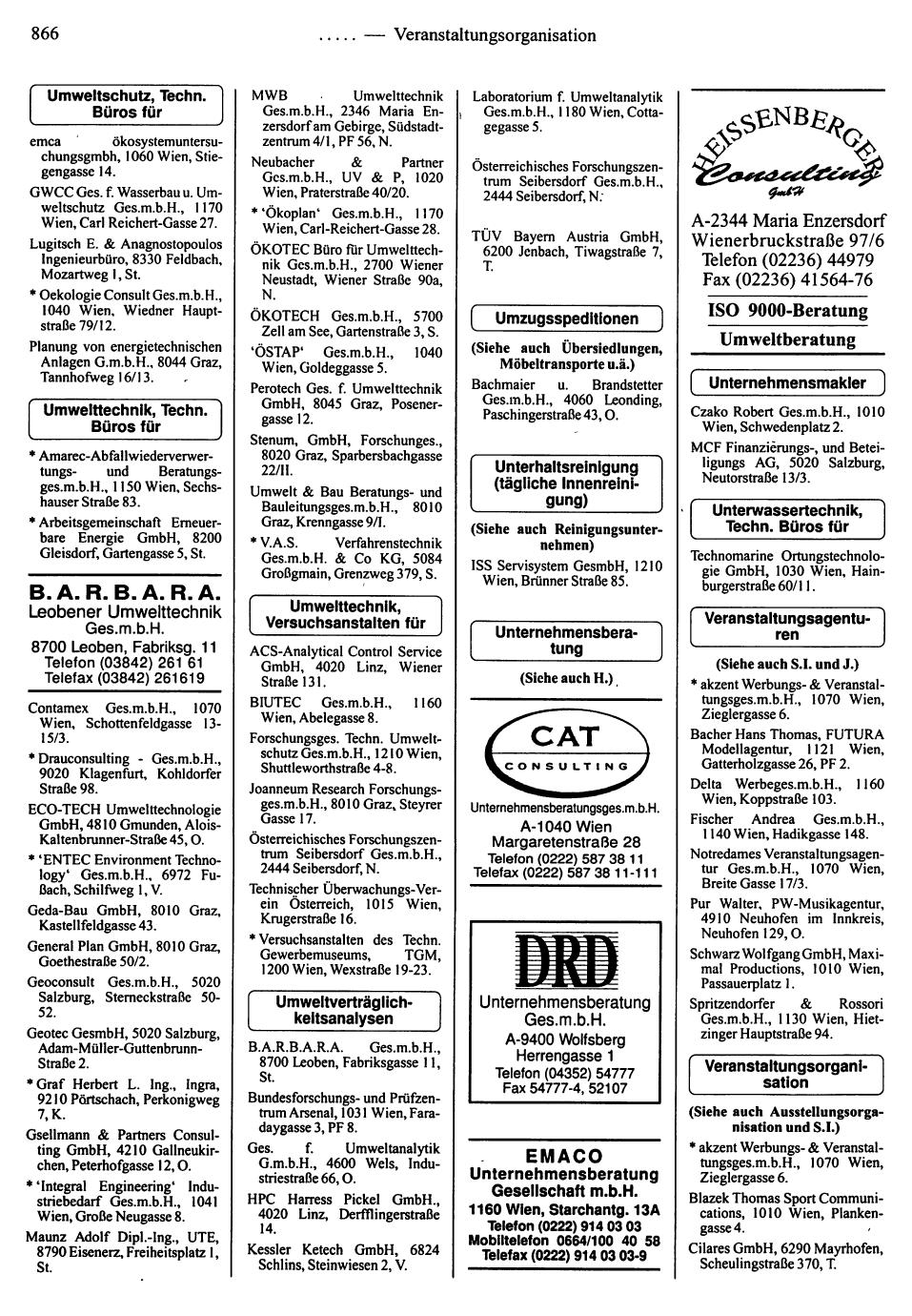 Dienstleistungs- und Behörden-Compass 1995/96 - Page 868