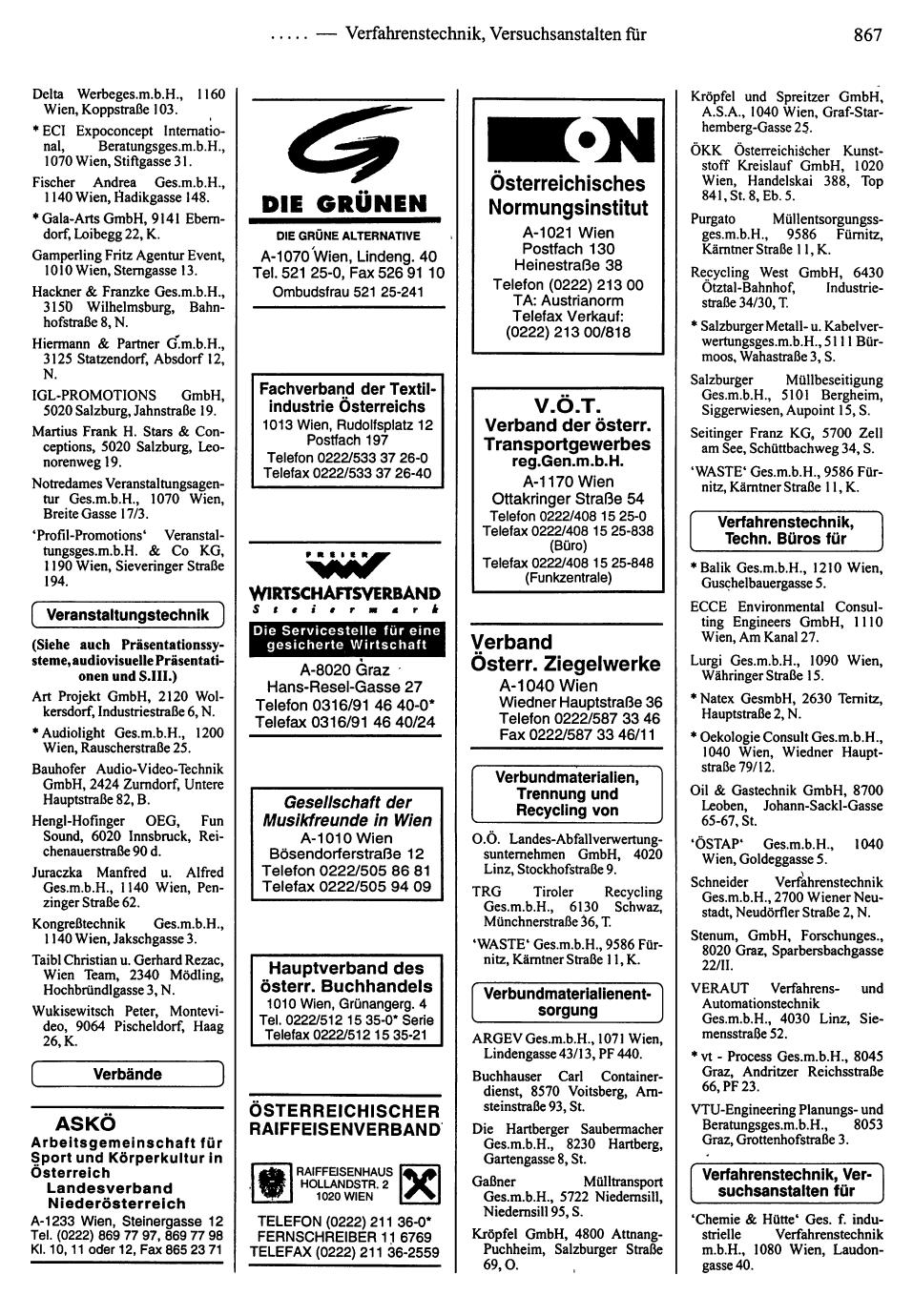 Dienstleistungs- und Behörden-Compass 1995/96 - Page 869
