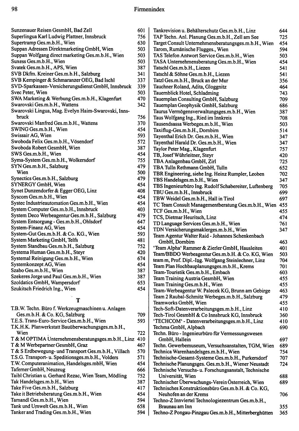 Dienstleistungs- und Behörden-Compass 1995/96 - Page 96
