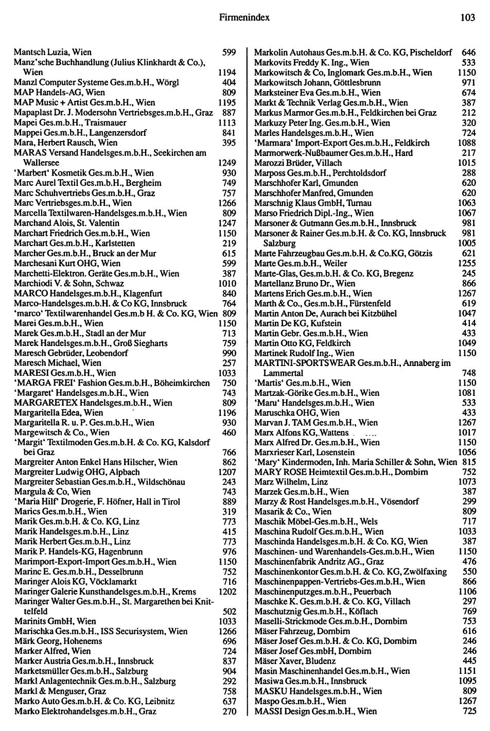 Inhaltsverzeichnis Compass 1992 - Seite 104