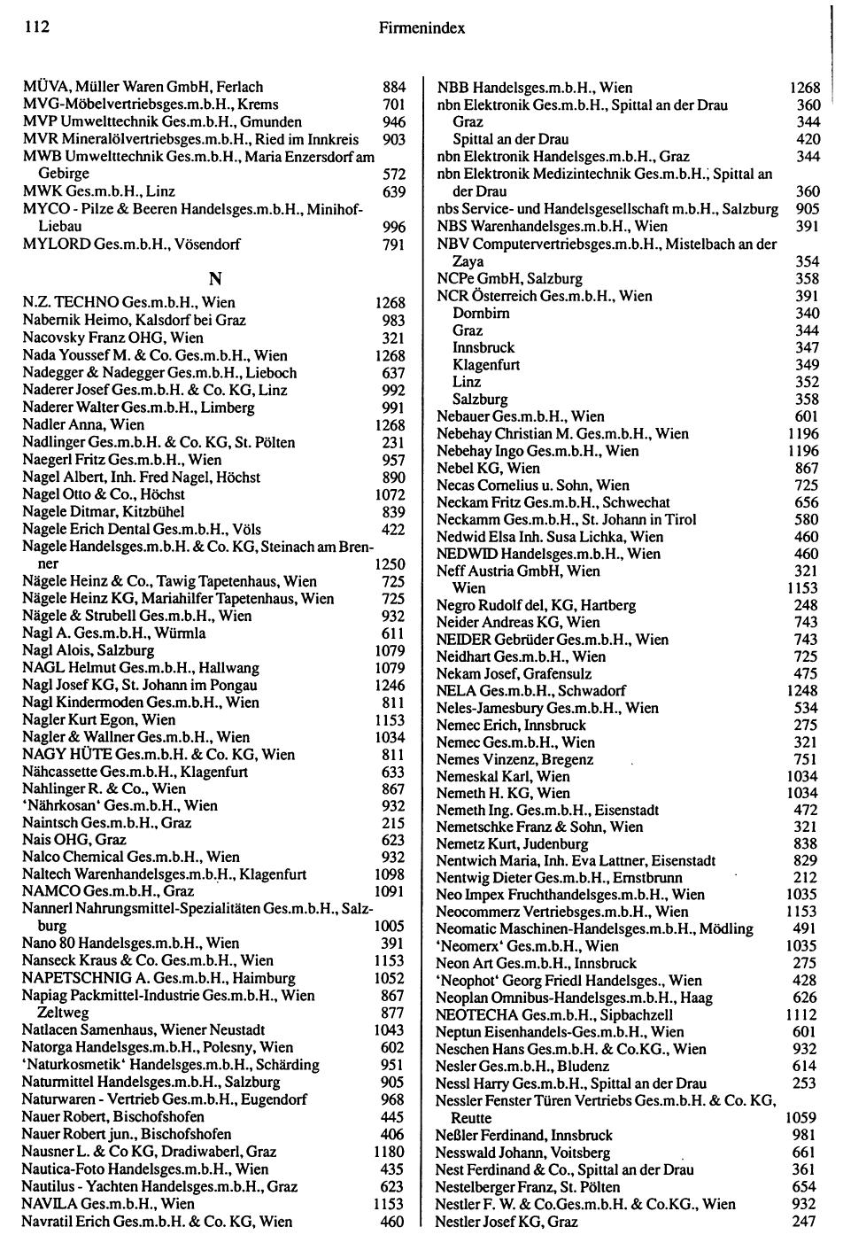 Inhaltsverzeichnis Compass 1992 - Seite 113