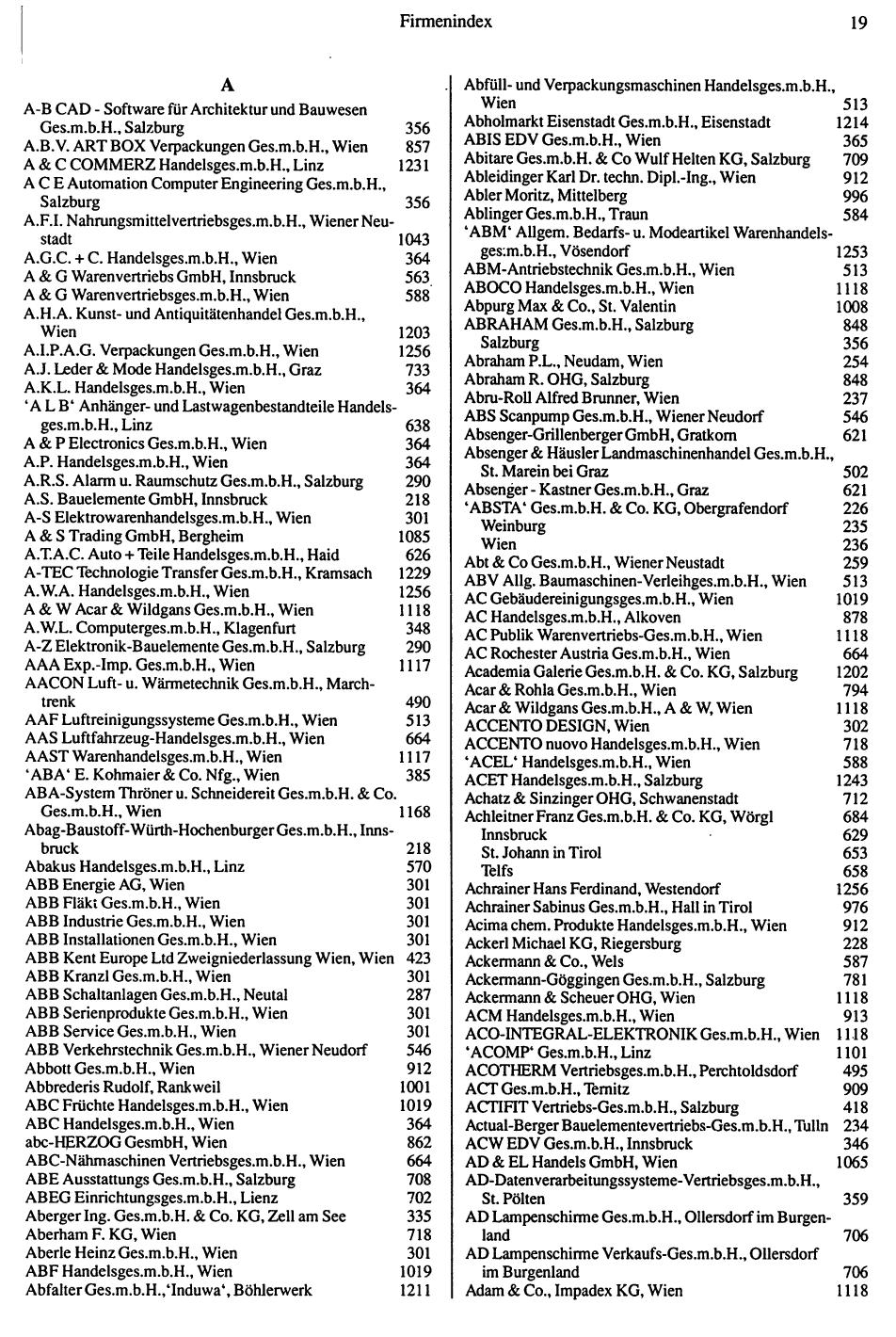 Inhaltsverzeichnis Compass 1992 - Seite 20