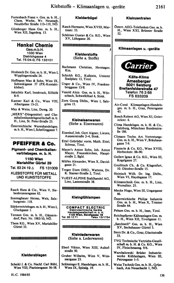 Handels-Compass 1984/85 - Page 2181