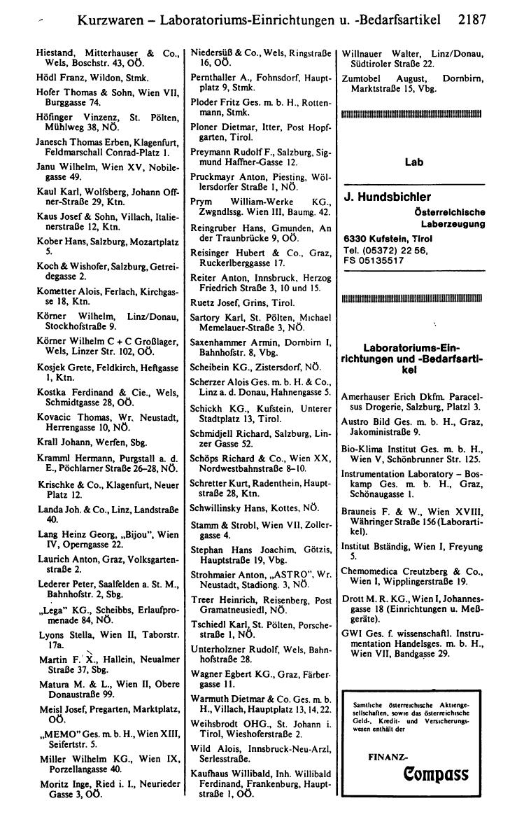 Handels-Compass 1984/85 - Page 2207