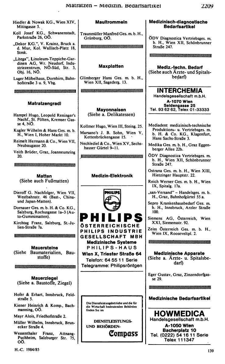 Handels-Compass 1984/85 - Page 2229