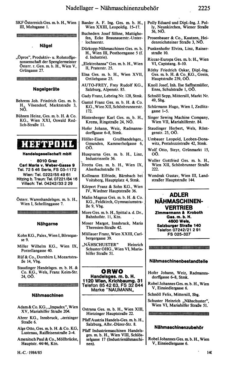 Handels-Compass 1984/85 - Page 2245