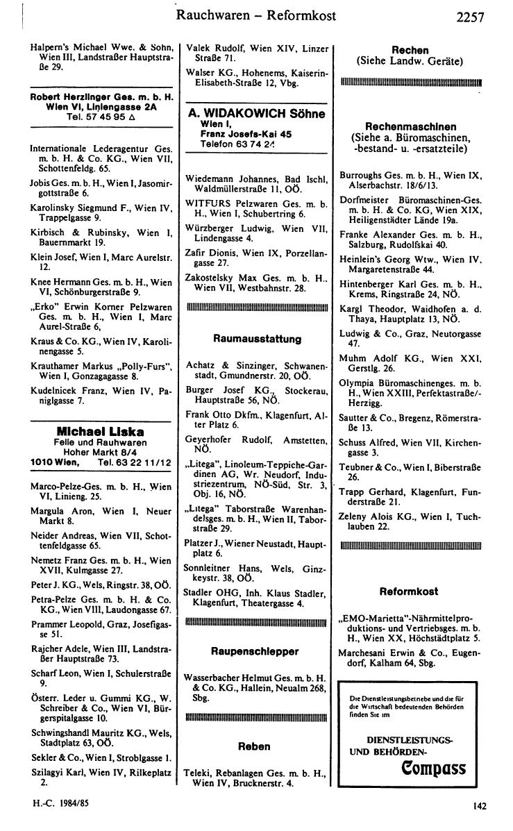 Handels-Compass 1984/85 - Page 2277