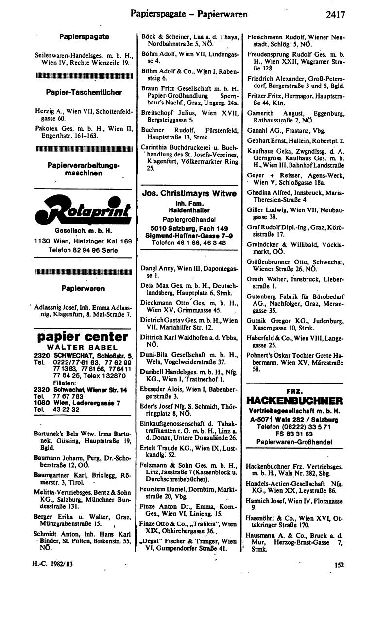 Handels-Compass 1982/83 - Page 2431