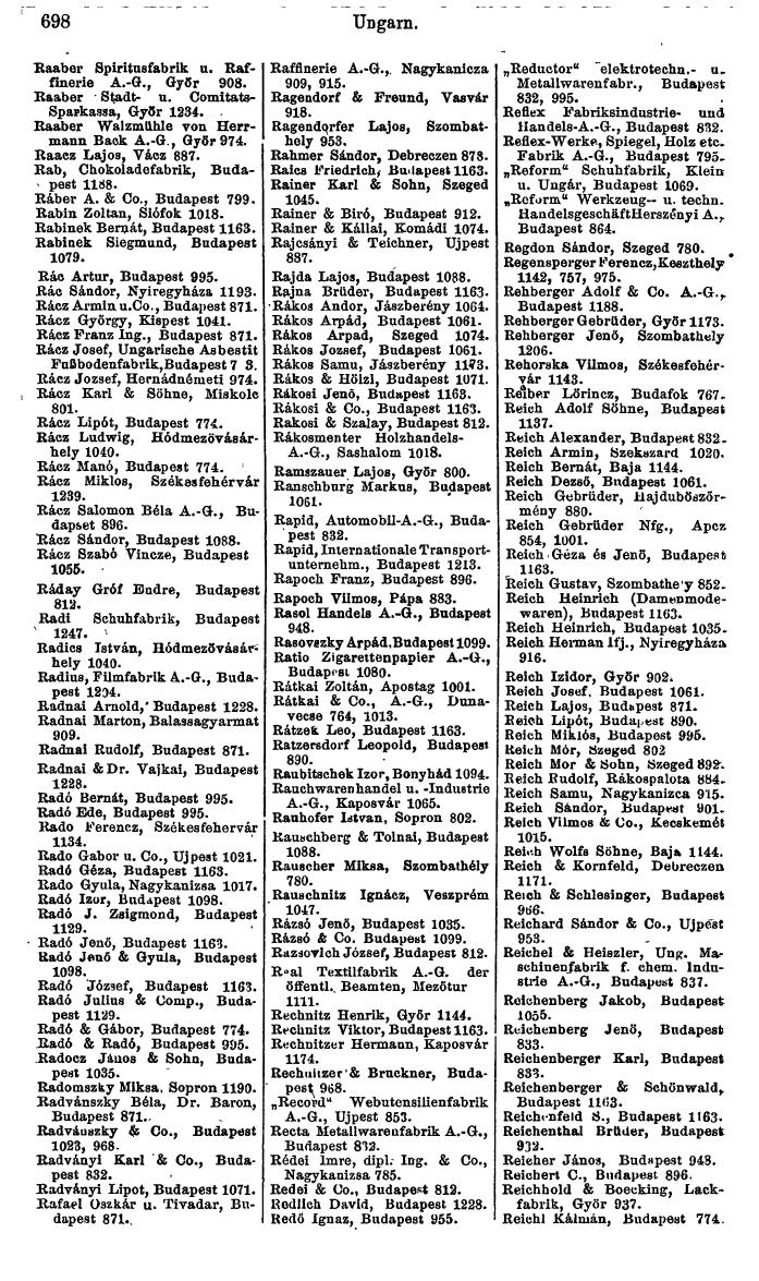 Compass: Finanzielles Jahrbuch 1925, Band VI: Jugoslawien, Ungarn. - Page 760