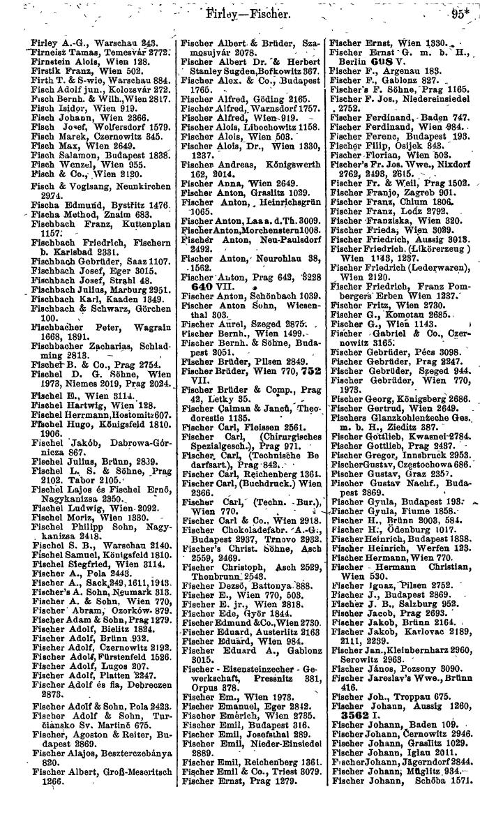 Industrie-Compass 1919, Band VI: Deutschösterreich, Tschechoslowakei, Polen, Ungarn, Jugoslawien - Seite 131