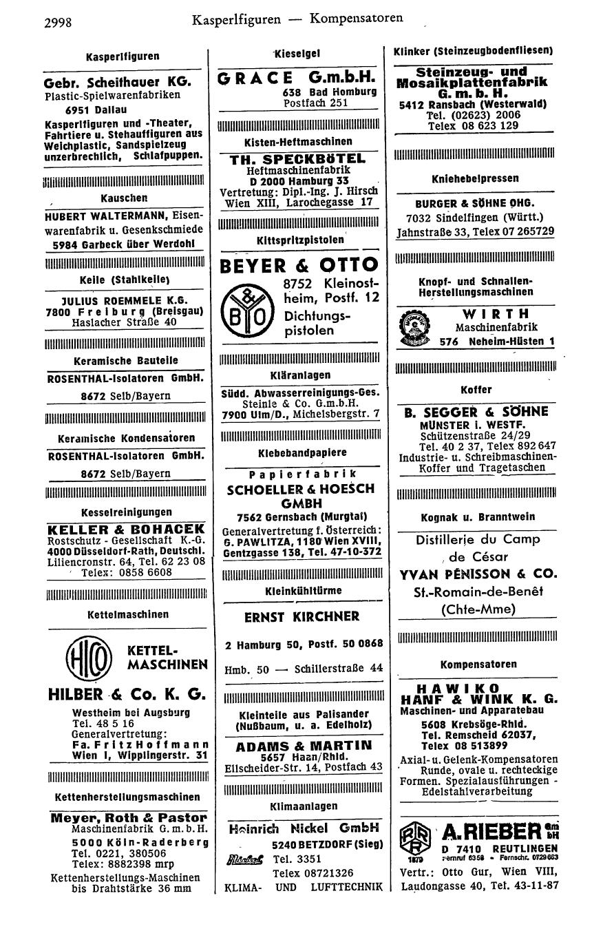 Industrie-Compass 1968 - Seite 3166