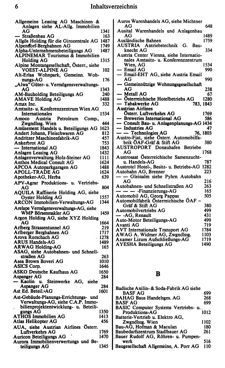 Inhaltsverzeichnis Compass 1992 - Seite 2