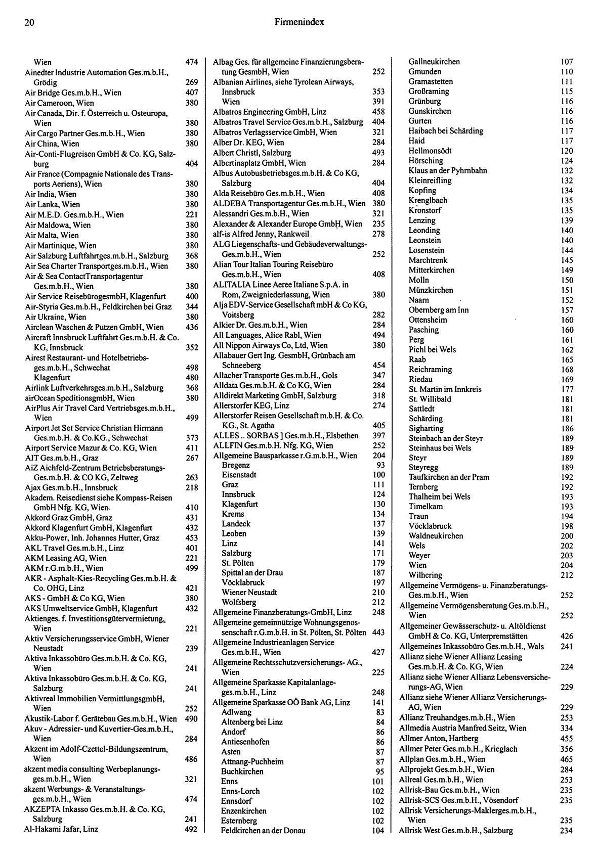 Dienstleistungs-Compass 1996/97 - Page 20