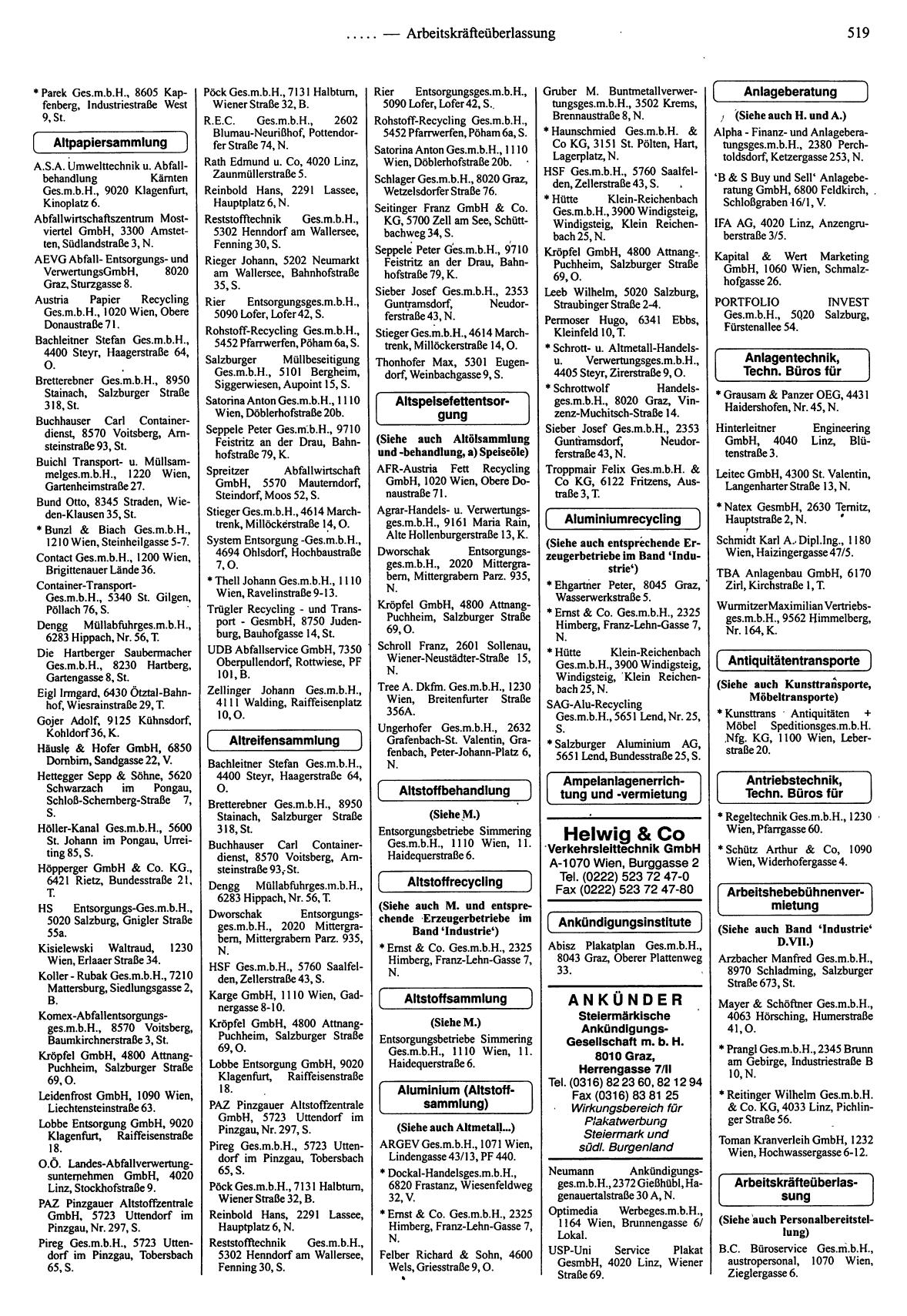 Dienstleistungs-Compass 1996/97 - Page 519