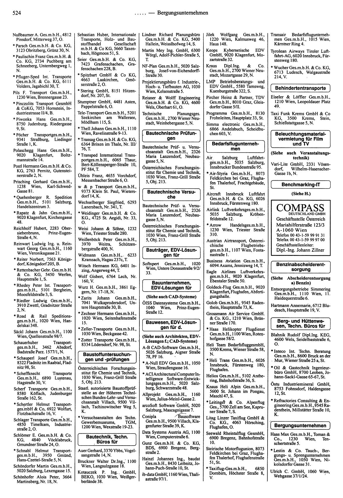 Dienstleistungs-Compass 1996/97 - Seite 524