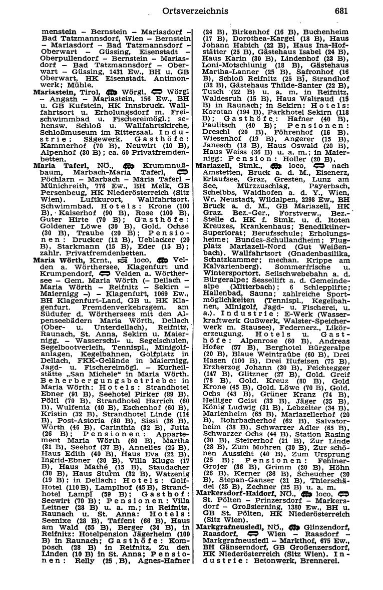 Dienstleistungs- und Behörden-Compass 1973 - Page 705