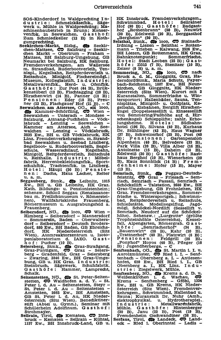 Dienstleistungs- und Behörden-Compass 1973 - Page 765