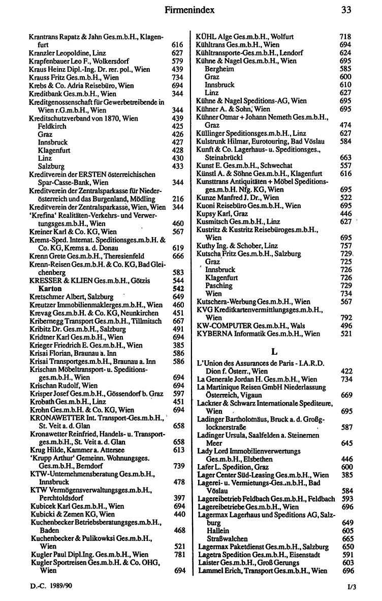 Dienstleistungs- und Behörden-Compass 1989/90 - Page 41