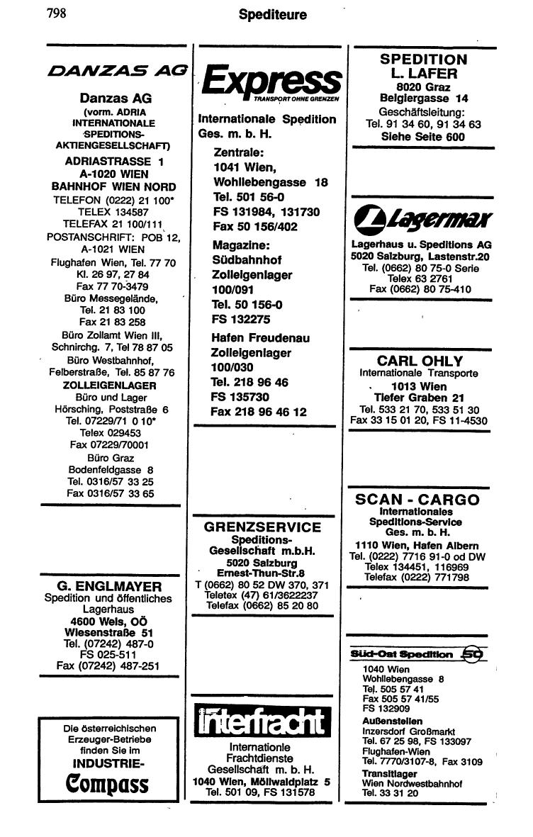 Dienstleistungs- und Behörden-Compass 1989/90 - Seite 818