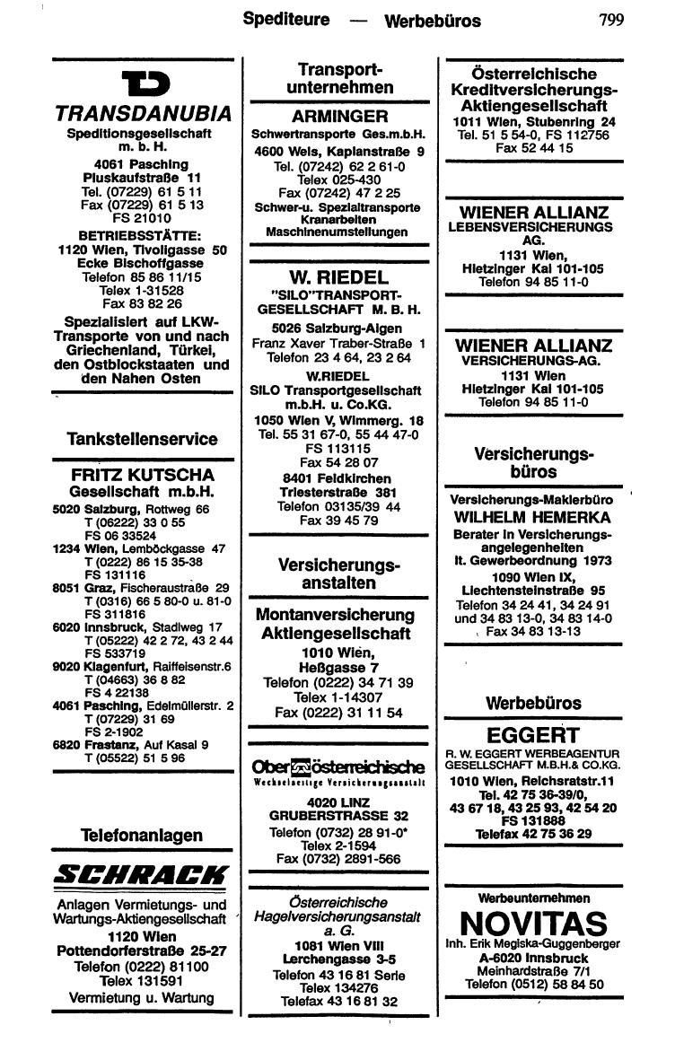 Dienstleistungs- und Behörden-Compass 1989/90 - Page 819