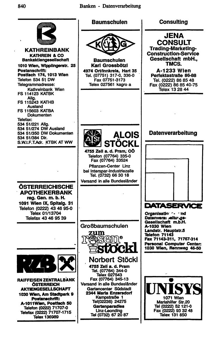 Dienstleistungs- und Behörden-Compass 1990/91 - Page 860