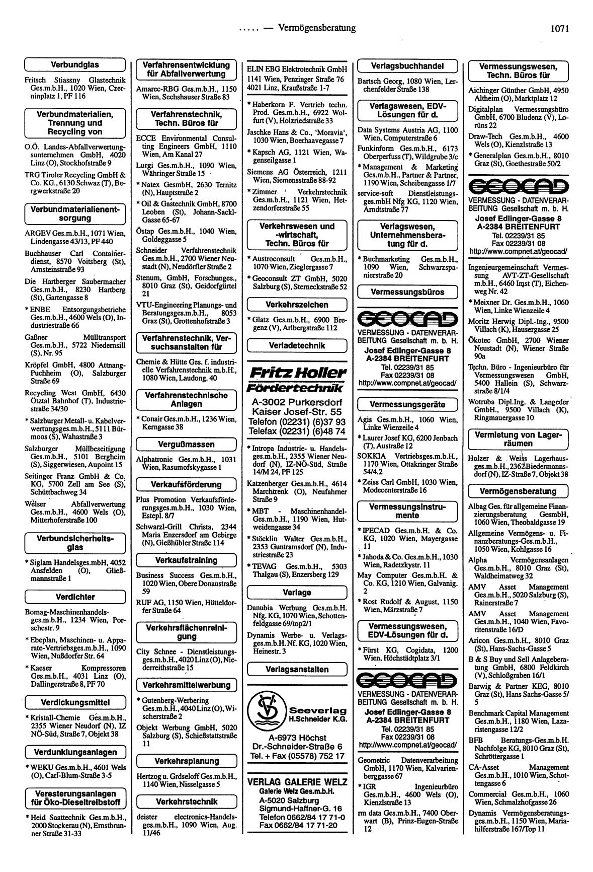 Handel- und Dienstleistungs-Compass 1997/98 - Page 1067