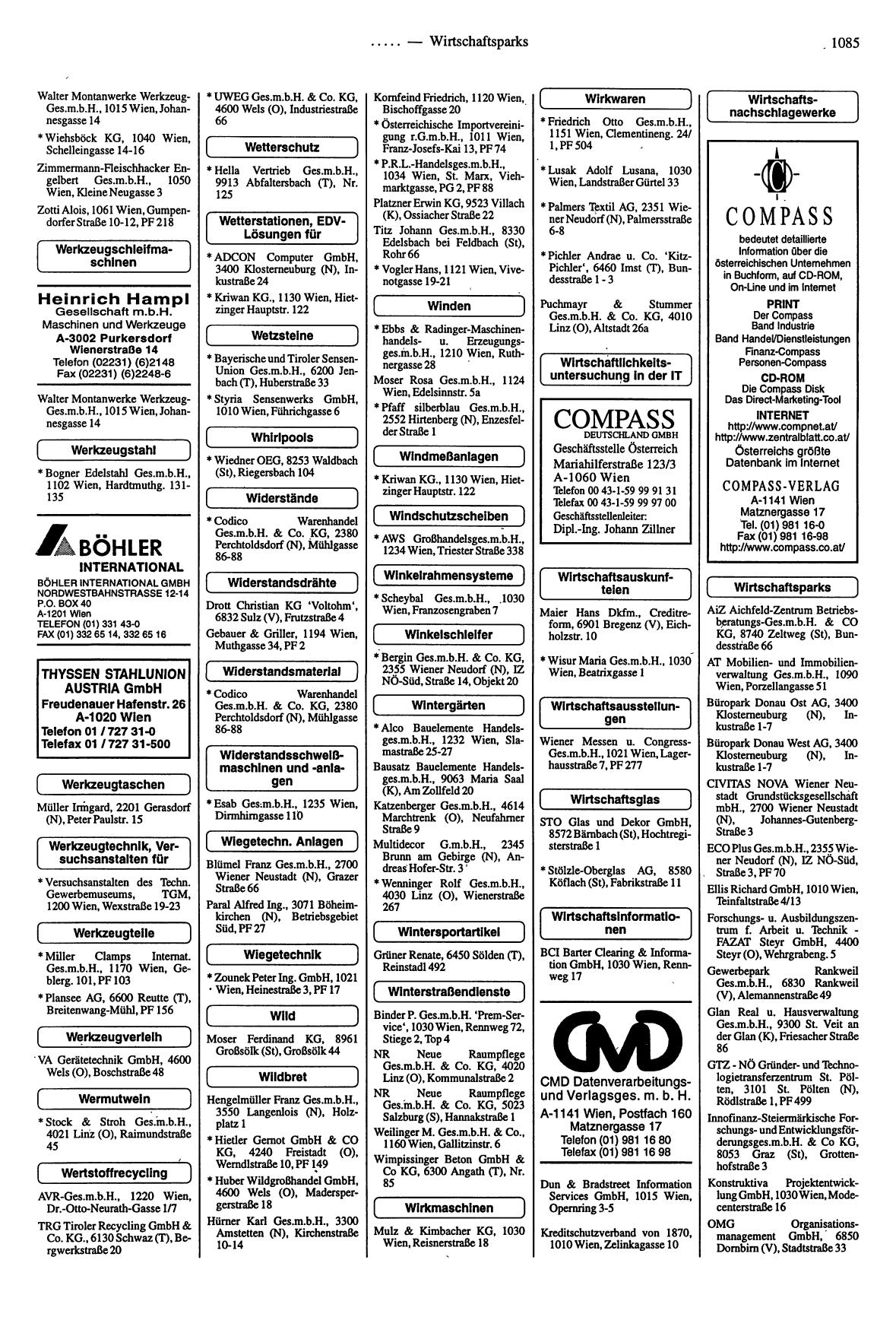 Handel- und Dienstleistungs-Compass 1997/98 - Page 1081