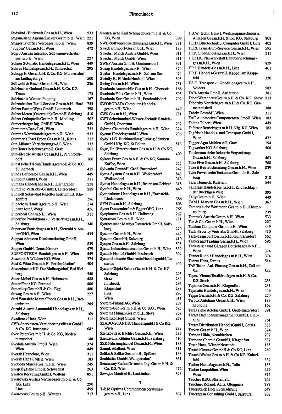 Handel- und Dienstleistungs-Compass 1997/98 - Page 116