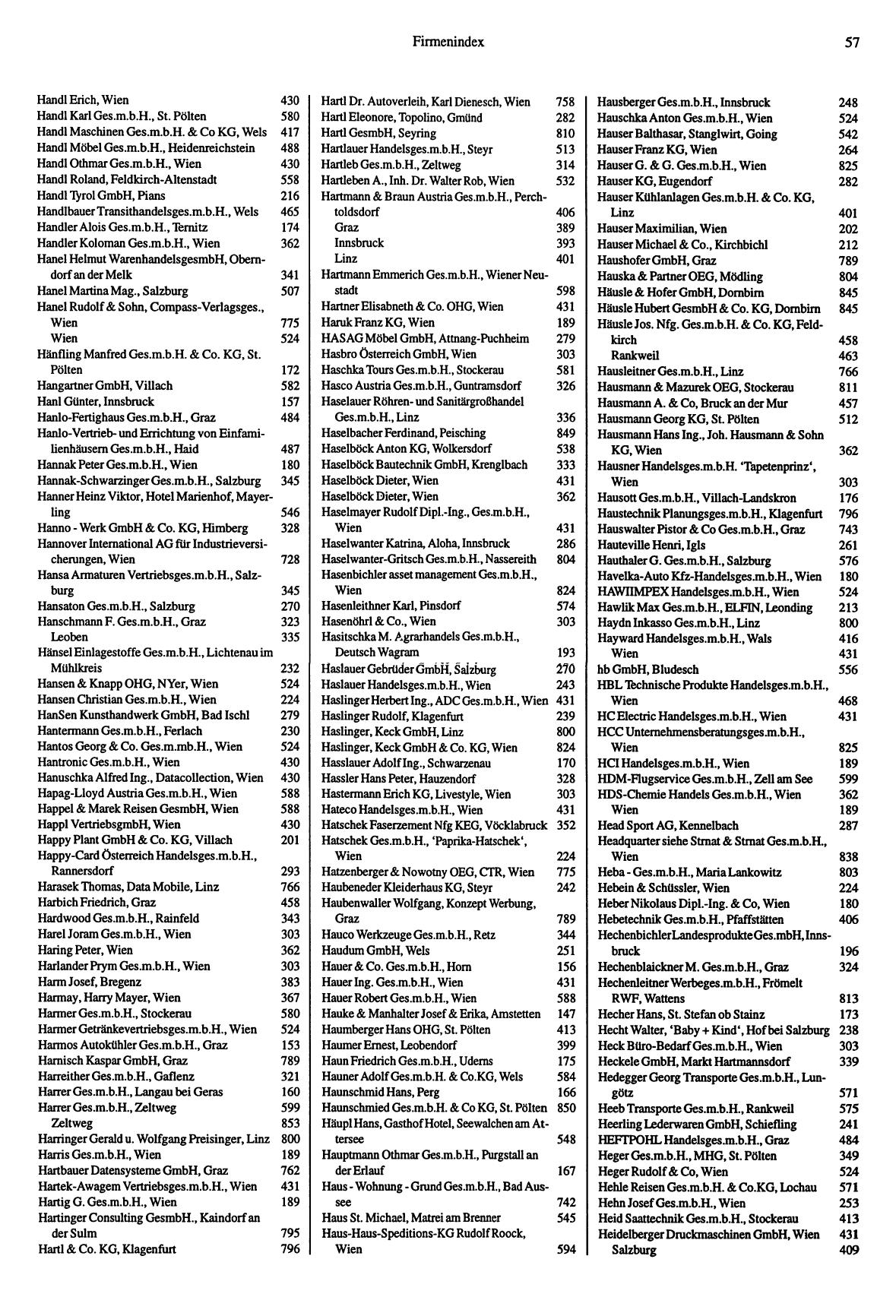 Handel- und Dienstleistungs-Compass 1997/98 - Page 61