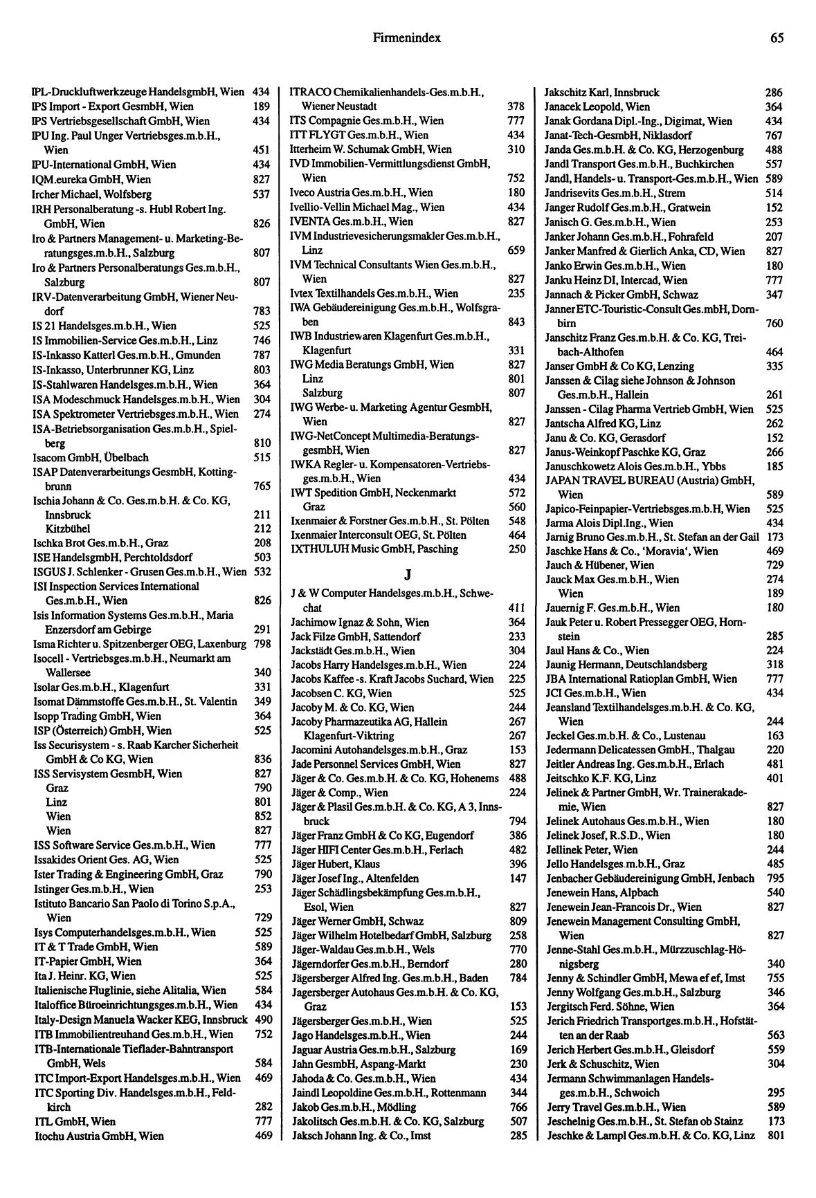 Handel- und Dienstleistungs-Compass 1997/98 - Page 69