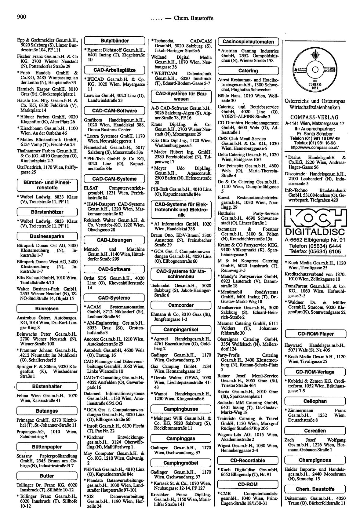 Handel- und Dienstleistungs-Compass 1997/98 - Page 896