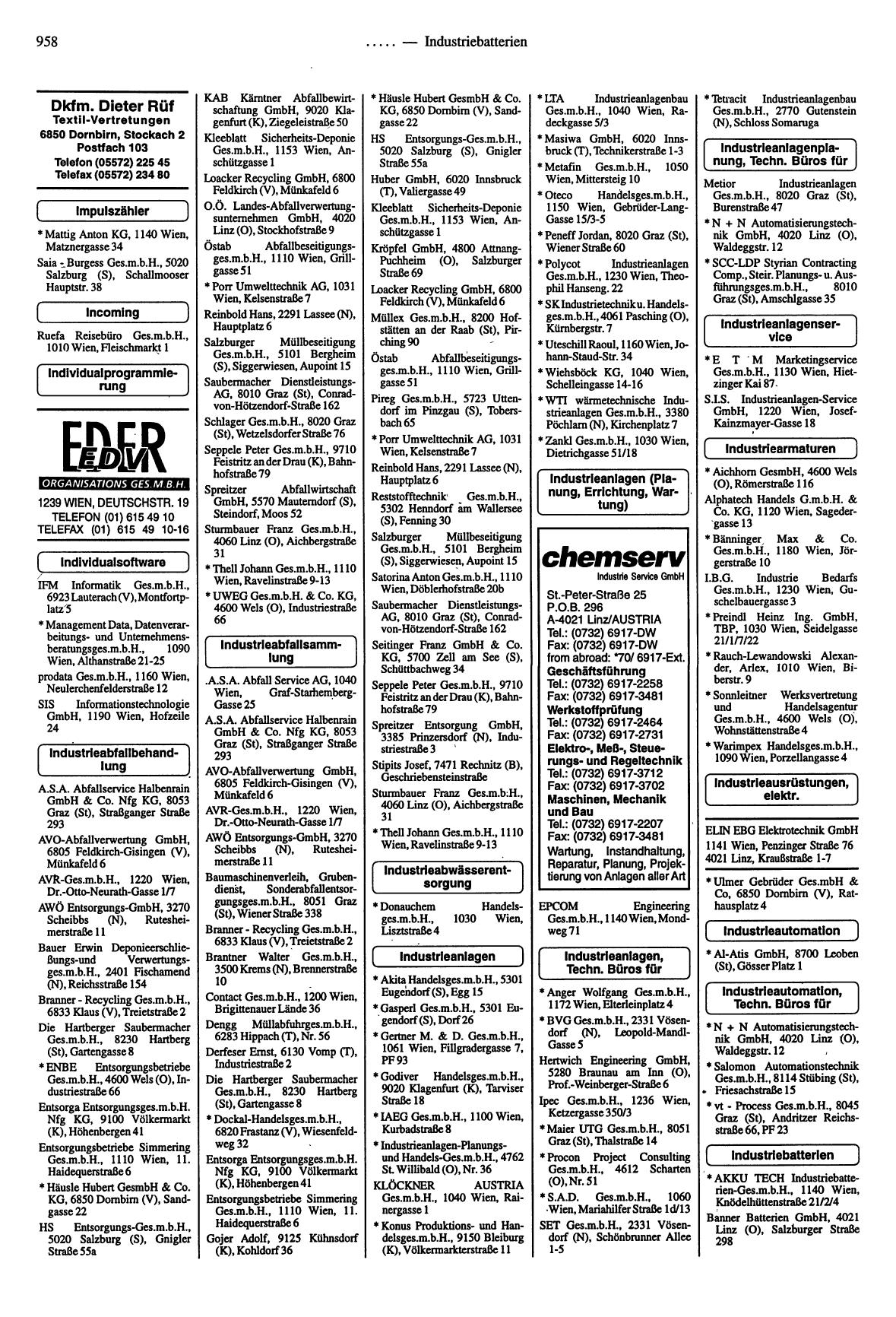 Handel- und Dienstleistungs-Compass 1997/98 - Page 954