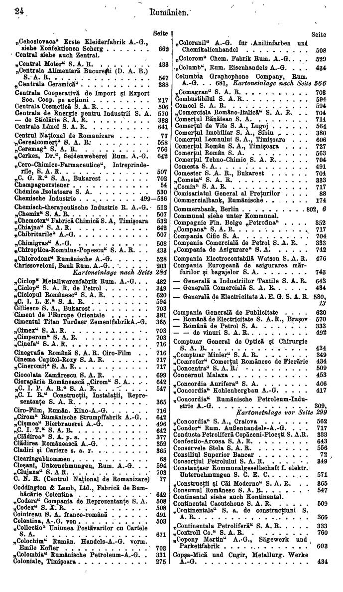 Compass. Finanzielles Jahrbuch 1944: Rumänien. - Seite 34