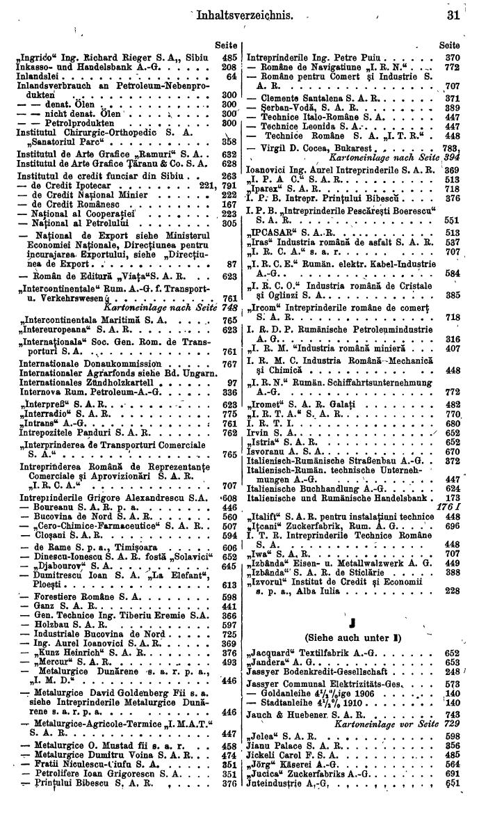 Compass. Finanzielles Jahrbuch 1944: Rumänien. - Seite 45
