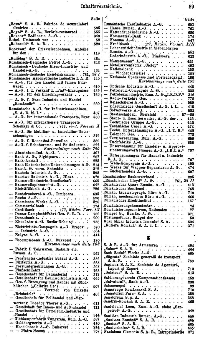 Compass. Finanzielles Jahrbuch 1944: Rumänien. - Seite 53