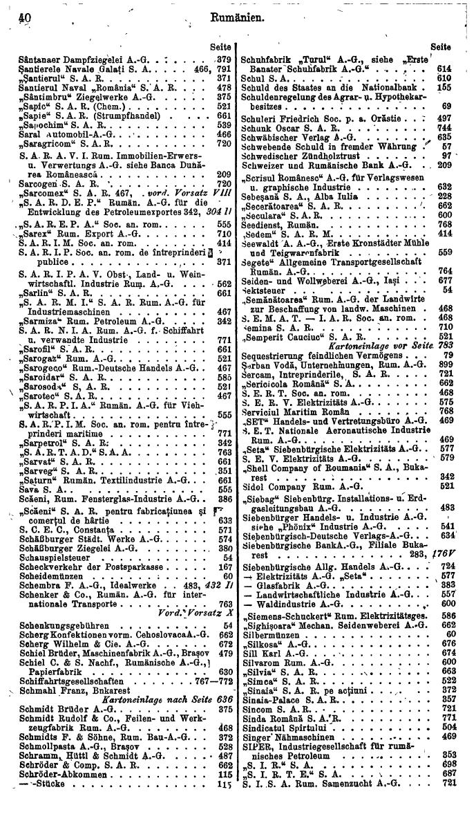 Compass. Finanzielles Jahrbuch 1944: Rumänien. - Seite 54