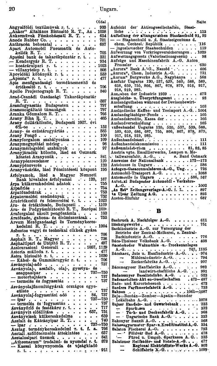 Compass. Finanzielles Jahrbuch 1944: Ungarn. - Seite 26