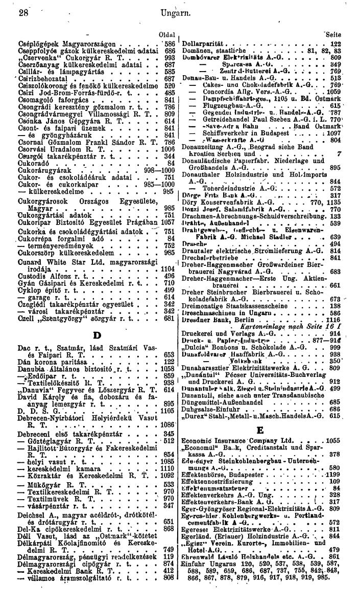 Compass. Finanzielles Jahrbuch 1944: Ungarn. - Seite 34