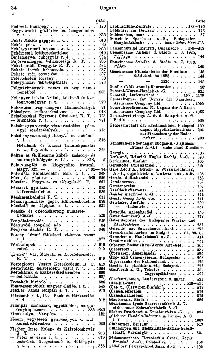 Compass. Finanzielles Jahrbuch 1944: Ungarn. - Seite 40