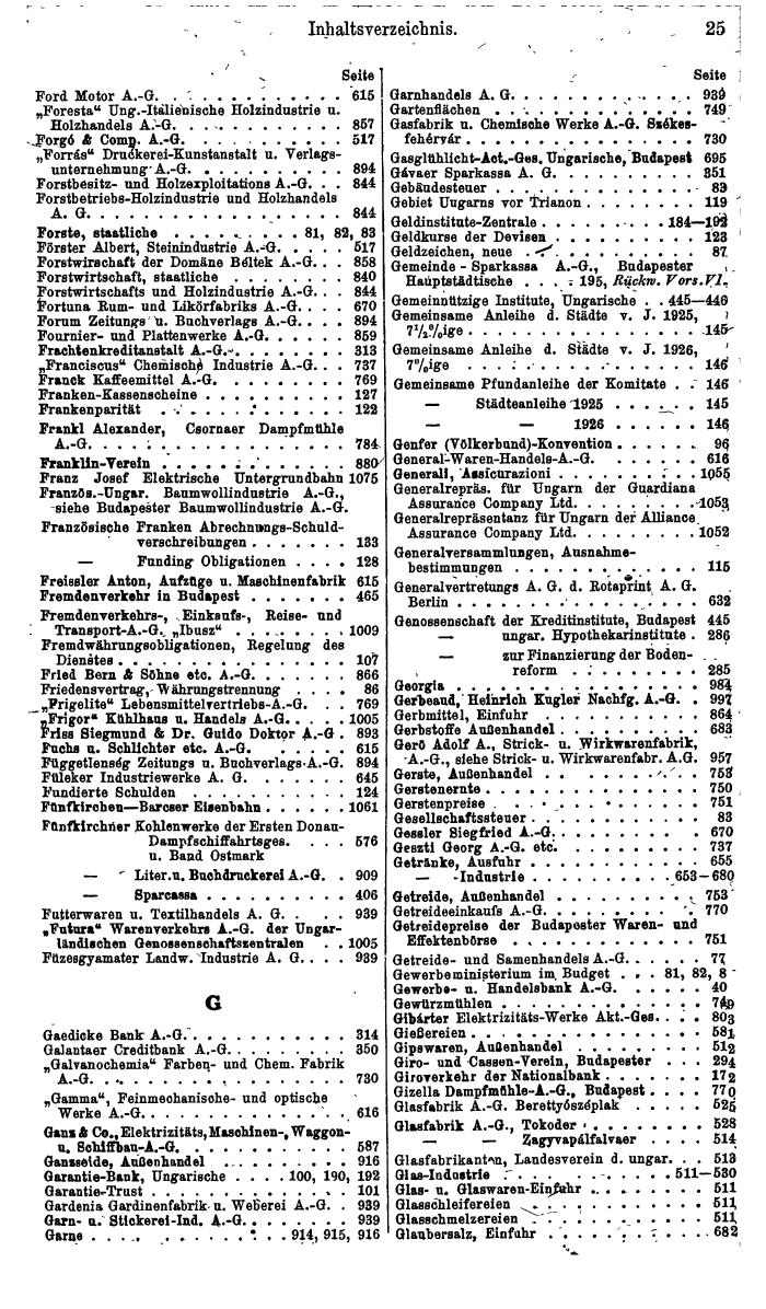 Compass. Finanzielles Jahrbuch 1945: Ungarn. - Seite 31