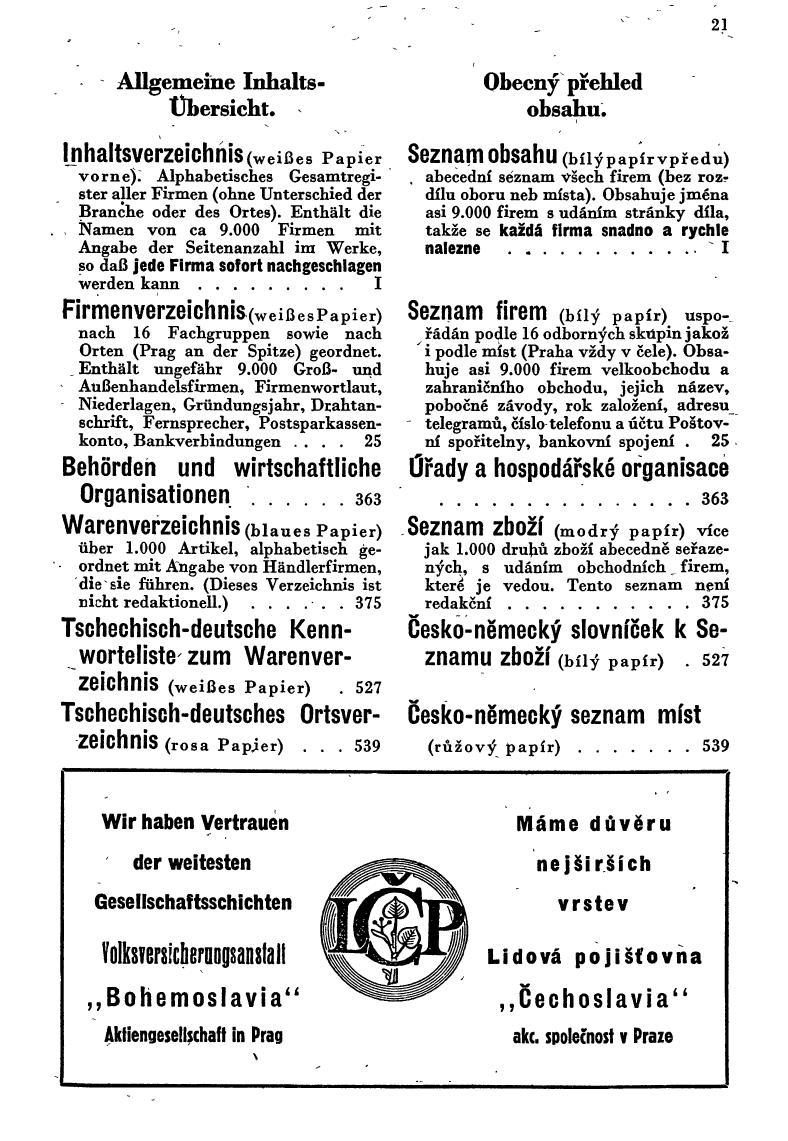 Handels-Compass 1944: Böhmen und Mähren. - Seite 21