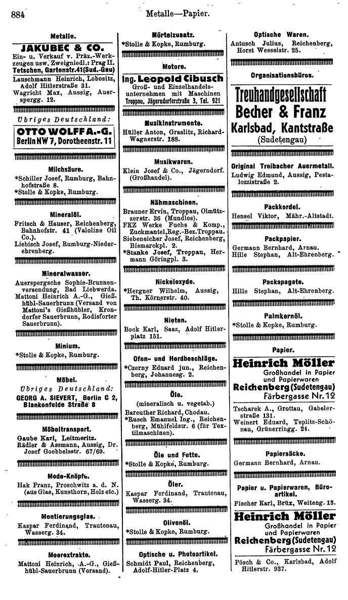 Compass. Kommerzielles Jahrbuch 1941: Sudetenland. - Page 922