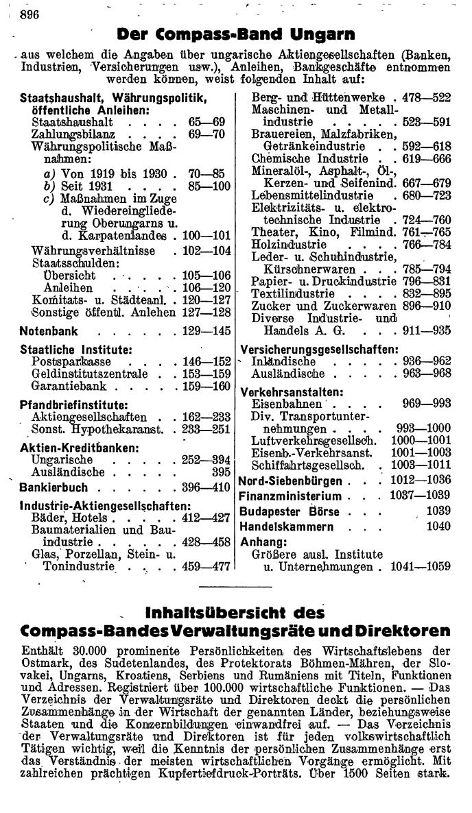 Compass. Kommerzielles Jahrbuch 1941: Sudetenland. - Seite 934