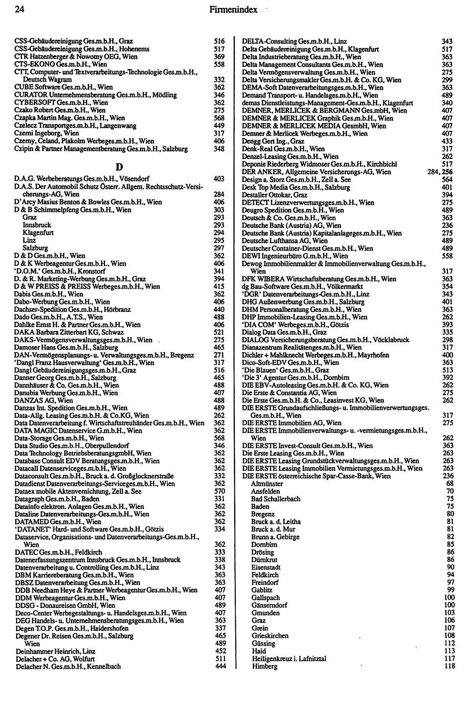 Dienstleistungs-Compass 1991/92 - Seite 26