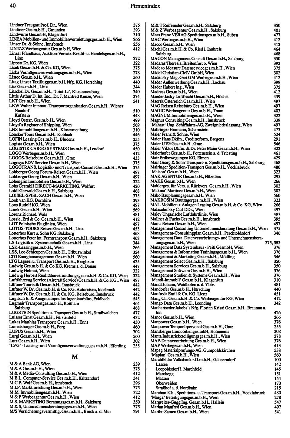 Dienstleistungs-Compass 1991/92 - Page 42