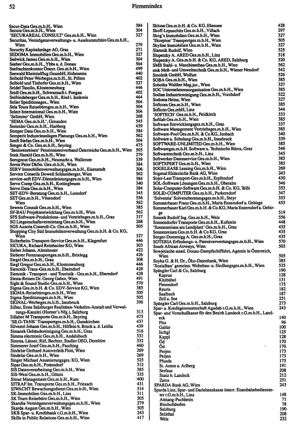 Dienstleistungs-Compass 1991/92 - Page 54