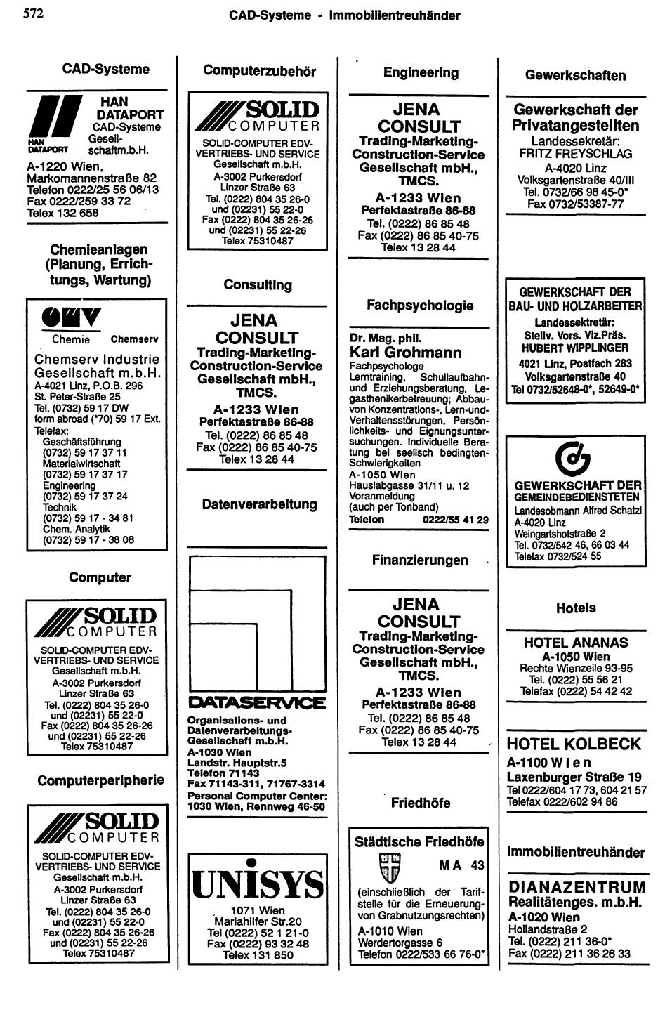 Dienstleistungs-Compass 1991/92 - Page 590