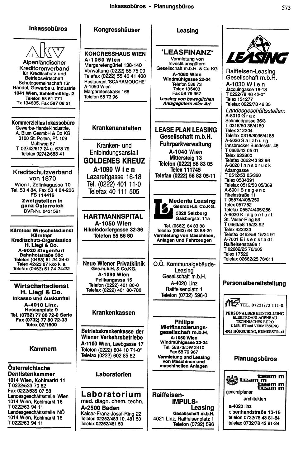Dienstleistungs-Compass 1991/92 - Page 591